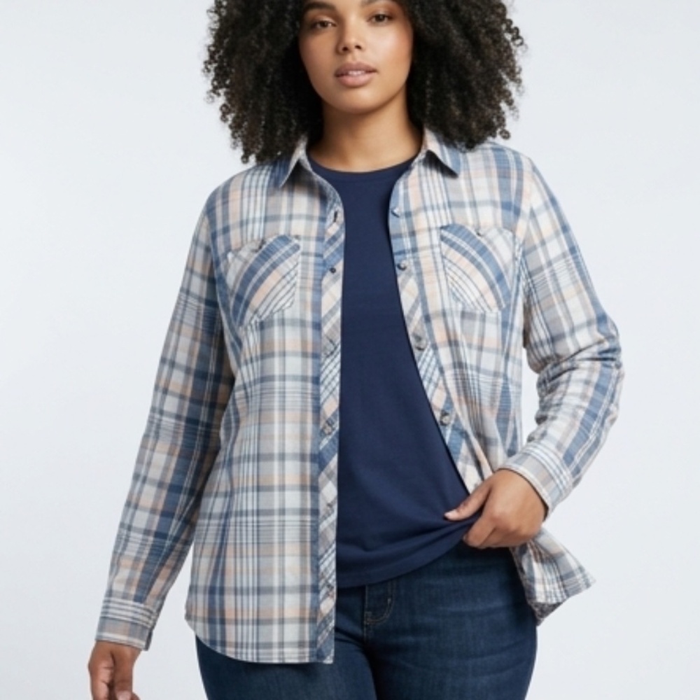 🥾 Marmot Aella LS Plaid Hiking Shirt Women's Large - NWOT AirExchange UPF 20